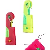 CCLKHY 2 Pieces Needle Threader, Plastic Needle Threader, Sewing Machine Threader, Needle Threader for Sewing and Crafts (Ran