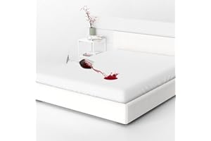 Home Still 100% Waterproof Mattress Protector | Cotton Terry Towel Breathable Top + Waterproof Bottom | Antibacterial Mattress Topper for Comfortable & Safe Sleep | King Size 160x200x30cm