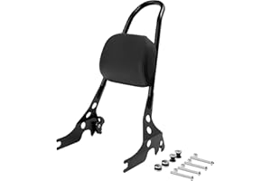 TCMT Rückenlehne abnehmbare Sissy Bar-Bügel mit Polster, passend für Harley Sportster 883 XL883 2004–2022, SuperLow XL883L 2011–2019, Iron 883 XL883N 2009–2022, Forty Eight XL1200X 2010–2022