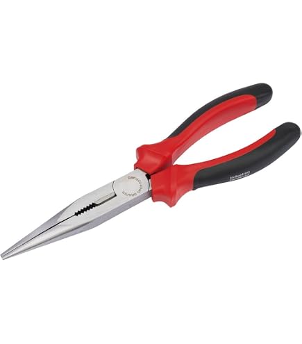 EXPERT E080408 Pince à Becs 1/2 Ronds Longs Droits – 200 Mm – Par Facom – Qualité Professionnelle