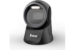 Eyoyo 1D 2D Lecteur de Codes a Barres de Bureau Scanner Mains Libres Omnidirectionnel pour POS PC Supermarché Librairie Retail Mall(EY-7130)