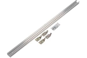 P C HENDERSON Henderson Double Top Sliding Wardrobe Door Kit, 1.5m Track, for 2 Doors, 45kg Capacity