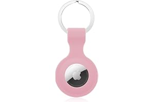 GAGAAL Case Compatible with Apple Airtags, Keychain AirTags Case with Anti-Lost Key Ring, Protective Silicone Case for Apple AirTag 2021 Finder for Air Tag Tracker Holder Accessorie (Pink)