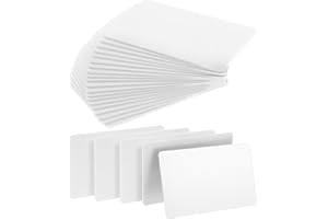 Classicseali 30pcs NFC Cards,White Square Programmable ntag215 NFC Card, Rewritable Blank Cards with Chip, Simple and Convenient Programmable Tags 504 Bytes,Compatible with Enabled Smartphones Devices