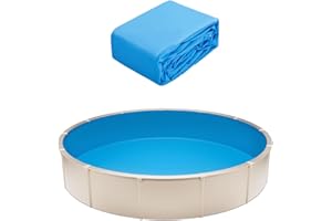 VEVOR Revestimiento para Piscina Redonda 350 cm Calibre Estándar Revestimiento de Vinilo para Piscina de Altura de Pared de 120 cm Revestimiento de Repuesto para Piscinas Elevadas, Color Sólido