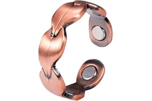 Wollet Magnetischer kupferner Ring für Arthritis-Frauen-Männer justierbar gesund (CPR-0938)