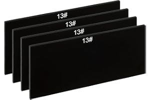PATIKIL Svetslinsskärm 13 glas 4-1/4 tum x 3,5 tum, 4 st härdat glas svart mörkläggande filterplattor överdrag ersättning för