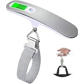 MallArt&reg; Dijital Bagaj Tartısı - 50KG/110LB Kapasiteli Elektronik Hassas Valiz Tartı Cihazı, LCD Ekranlı, Taşınabilir Ağırlık