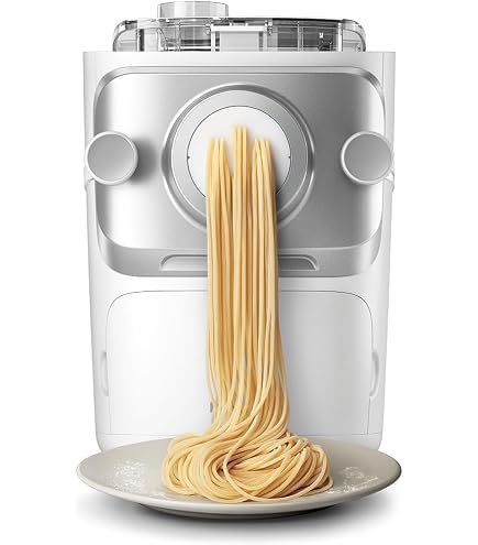 Machine à Pâtes Manuelle Avec 8 Moules En Acier - Presse Rapide 30 Secondes Pour Maccheroni, Fettuccine, Tagliolini - Inclut Brosse De Nettoyage