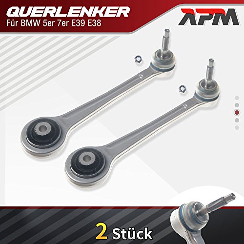 Frankberg 2x Wishbone Rear axle Lefttop Right Front Compatible with 5er/5er Touring E39 1995-2004 7er E38 1996-2001 Replace# 33321090745
