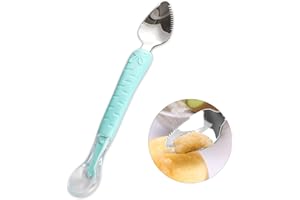 Baby Löffel, Witbicg Babylöffel Ab 4 Monate Silikonlöffel Baby Bpa Frei Obst Schälen Ergänzendes Essen Kind Baby Passt In Den Mund Des Babys Mikrowellen,Spülmaschinen Und Gefriergeeignet (Blau)
