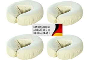 ‎PROMAFIT Promafit Kopfstützenbezug Sparset (4-teilig) Für Massageliegen Aus Baumwolle Kopfbezügeset Waschbar Mit Gummizug Farbe Natur Nackenhörnchen Bezug