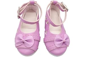 Aeromdale Puppenschuhe Bowknot Schuhe mit Absatz für 60 cm Puppen BJD Puppen Zubehör Spielzeug - Lila - 1 Paar