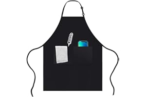 OWill Adjustable Apron Unisex Apron with Pocket Cooking Kitchen Chef Aprons for Women Men Home Kitchen Butchers BBQ Restaurant