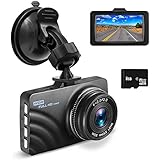 OldShark Dash Cam with 8GB SD Card, 1080P Full HD Car Camera Dashboard Video Recorder 4-Lane Wide-Angle View Lens with Night Vision, G-Sensor, Loop Recording, Motion Detection, Parking Monitor