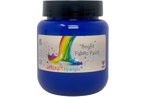 artcraft by anglo Blue Fabric Paint 100ml - Permanent Fabric Paint for Clothes, T-shirts, Jeans, Bags & Canvas Shoes - Washable Textile Paint for Art & Craft Projects