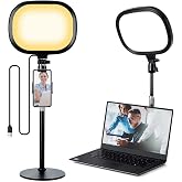 Coverzone Beyaz Sarı Led Aydınlatma Video ve Fotoğraf &Ccedil;ekimi i&ccedil;in S&uuml;rekli Işık Youtuber Twich Yayın Işığı &Uuml;r&uuml;n G&ouml;resel Fotoğr