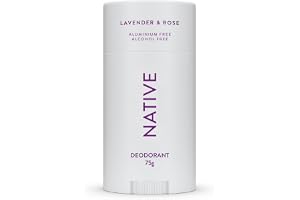Native Deodorant, lavendel och rosa, 75 g, aluminium/alkoholfri | För kvinnor och män. Med sheasmör, kokosnötsolja Luktkontroll 72h