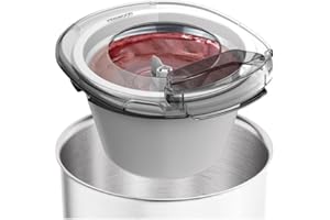 Kenwood Glacier, Heladera para Sorbete y Yogurt Helado, Accesorio para Heladera para Procesador de Alimentos, Apto para Batidora Chef, Bol de 1L, KAX71.000WH, Plástico, Blanco