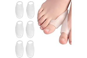 EIROVYA Lot de 6 coussinets et coussins en gel, hallux valgus,protection orteil, protège pour orteil, soulage la douleur du pied et à la pression