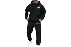 GENERIC Tracksuit Mens Full Set Long Sleeve Hooded Sweatshirt and Sweatpants Set Hoodie Joggers Sets 2 Piece Fashion Sweatsuits for Men Sport Set Sweatpants and Sweatshirt UK