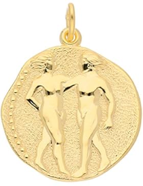 Gold 8 k ( 333 ) Sternzeichen Anhänger - Zwilling - Ø 18,2 mm