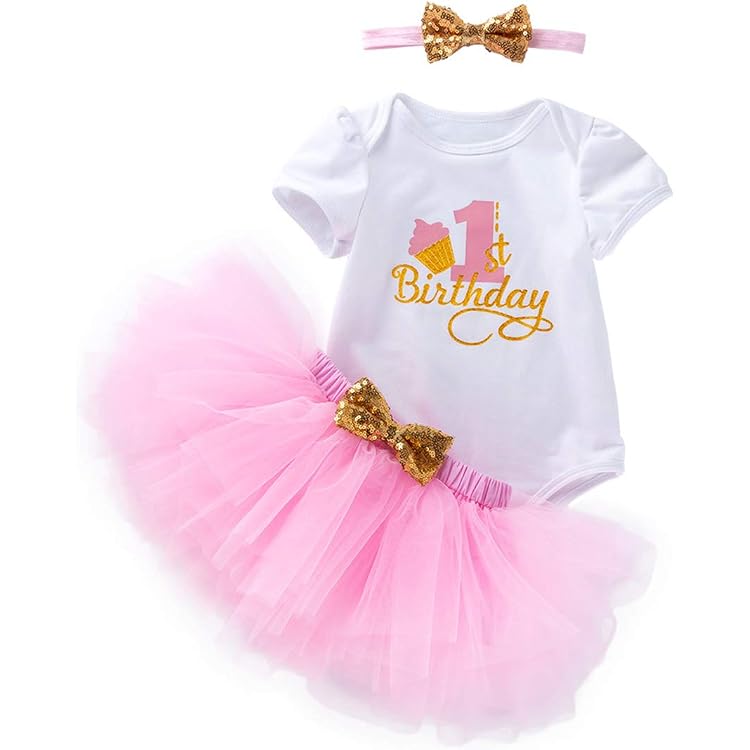 Tenue Tutu + Body Premier Anniversaire Noël Fille - Neuf Fait Main