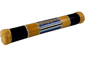 GURU SHOP Guru-Shop Strumento Musicale in Legno, Percussioni Musicali Strumento Sonoro a Percussione, Fatto a Mano, Bastone Della Pioggia - Rainmaker in Bambù 40 cm, Marrone, Strumenti Musicali