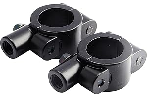 Gugxiom Supporto per Specchietto da Manubrio, Supporto per Specchietto da Manubrio 2 Pezzi Supporto per Specchietto da Manubrio Universale da 10 Mm Morsetto in Alluminio da 7/8" Materiale
