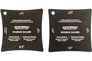MusicNomad MN603 Precision Fretboard and String Radius Gauge Tool - 2 pc. Set - Utensile per strumenti