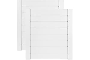 ‎DECOMEISTER DecoMeister Lamellentür weiß seidenmatt aus Holz Massivholz Holztür Schranktür mit geschlossenen Profilbretter für Kleiderschrank Möbelfronten 444x474 mm 2-er Pack lackiert