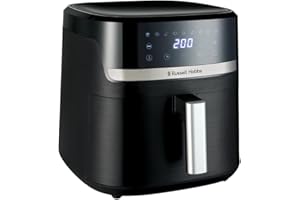 Russell Hobbs Friggitrice ad Aria XXL 8,3L, Rapida (Compatta,Silenziosa, Pizza 26 cm) Satisfry (9 Programmi, Lavastoviglie, senza Olio,Touchscreen,Arrostire, Panificare, Grigliare) 27632-56