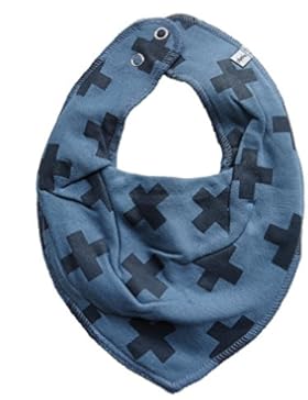 Pippi ♥ Baby Kinder Halstuch Dreieckstuch ♥ taubenblau mit Kreuzen♥