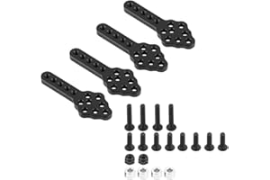 VGEBY1 Absorber Damper Mount Plate, Accessories 4pcs/Set Metal RC Car Shock Damper Absorber Mount Plate For Rc Hobby Model Car 1/10(Black) Car Model Accessory Model Toy