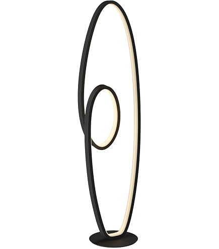 Lindby Lampadaire LED Norvind Moderne Noir Et Or - Lumière Salon Et Salle à Manger