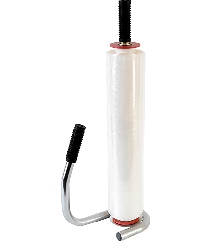 Stretchfolienabroller Aus Metall Inkl. 2 Rollen Folie (500 Mm X 150 M, 23 My) – Ergonomisch, Für 30–50 Cm Breite