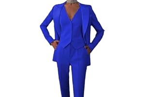 Leader of the Beauty Costume 3 pièces pour femme avec veste, gilet et pantalon, style habillé ou décontracté