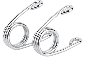 ‎QIILU Motorrad Sitzfedern Qiilu 2 Stücke 3.5 Zoll Stahl Sitz Federbock für Chopper Bobber Motorrad (Silberfarbe)