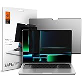Spigen MacBook Pro 14" (M5/M4/M3/M2/M) ile Uyumlu Cam Ekran Koruyucu Safe View Privacy Hayalet - AFL06158 (Spigen TR Garantil