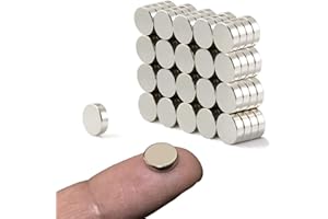 Fezf Confezione da 100 piccoli magneti, mini magneti, magneti rotondi per frigorifero, per lavagne bianche, artigianato, mappe, decorazioni