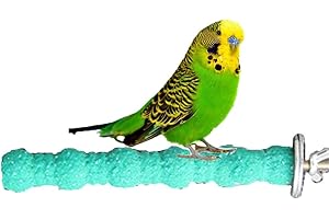 KEERSI Wood Perch Paw Grinding Toy for Bird Parrot Budgies Parakeet Cockatiels Conure Lovebird Cage Stand Toy (18cm/ 7")