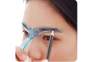 WOO GIRL Plantilla de cejas para principiantes, reutilizable, para maquillarse en 3 minutos (color azul)