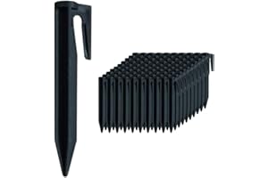 AAPLUS Lot de 100 Crochets Stables - Clous de Fixation - Ancrage au Sol - Accessoires de Tondeuse à Gazon utilisés pour la Pose des câbles de délimitation pour Robot Tondeuse Husqvarna Gardena