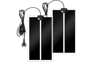 Glowup 7W Reptile Vivarium Tapis de Chauffage, Animaux de Compagnie Coussin de Chauffage avec Réglage de la Température, Amphibien Réservoir Chauffage pour Les Reptiles, Tortues, Serpents, Lézard(2X)