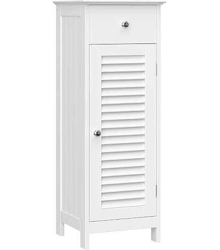 Mobiletto Bagno Salvaspazio Con 3 Cassetti - Cassettiera In Legno E Poliestere 57x28x37 Cm, Colore Marrone