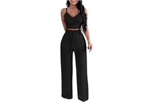 SCBFDI Tailleurs-Pantalons Femme, Ensemble Femme Chic et Elegant Sans Manches À Longues Pantalons Chic Mode 2024 Pas Cher Ete 2 Pieces Tailleur Soirée Habillé Costume