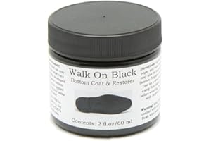 Angelus - Pintura para suelas de zapatos, 2 onzas, negro, compatible con cuero, tinte de restauración negro profundo