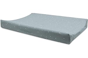 Jollein Changing Mat Cover Jersey - Twinkling, Sea Green - 50 x 70 cm - 100% Cotton - Oeko-Tex Certified - Changing Mat Cover
