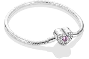 MULA 925 Sterling Silver Snake Chain Charm Bracelet Butterfly Best Friend Heart with 5A Cubic Zirconia for Women Girls Gift for Her