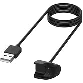 Coverzone Akıllı Saat USB Şarj Aleti Samsung Galaxy Fit 2 SM R220 İle Uyumlu Akıllı Saat USB Şarj Kablosu (Siyah)